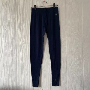 Smartwool Merino Thermal Base Layer Bottoms - size M - navy blue